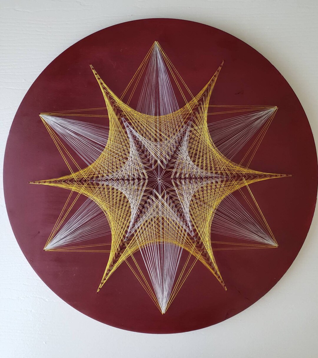 Star String Art Wall Hanging, Sacred Geometry Decor, Zen Mandala Wall
