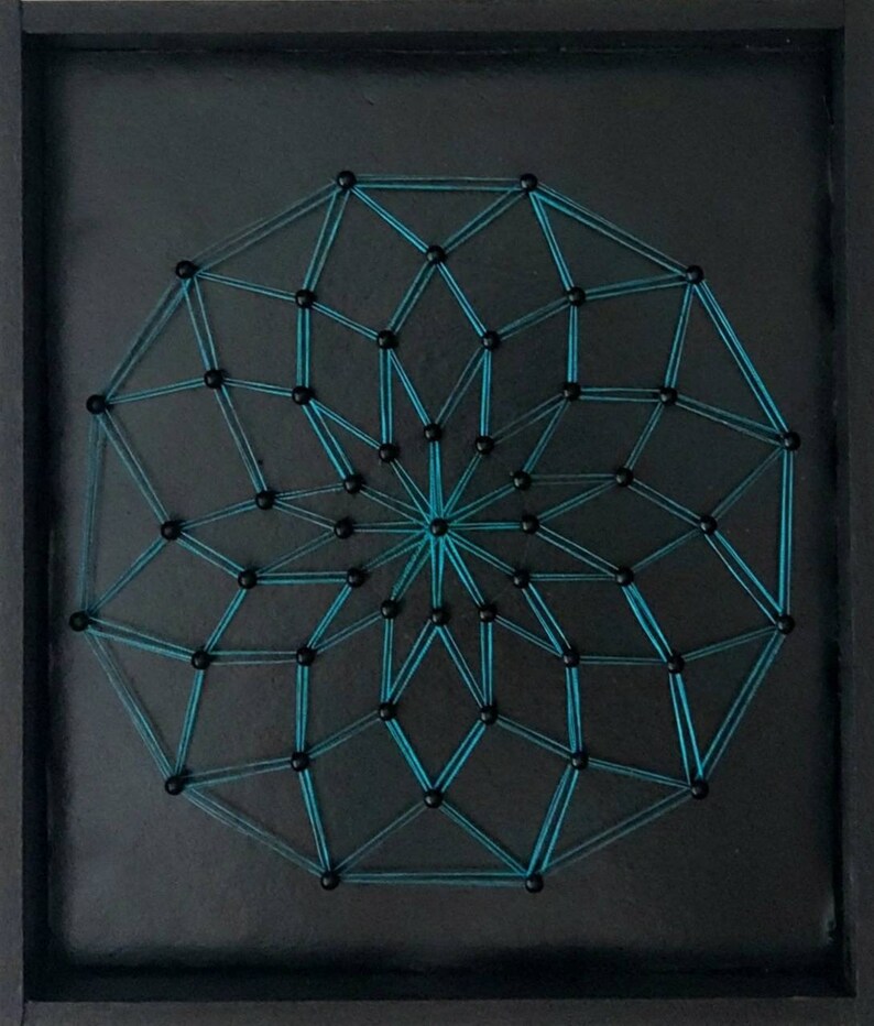 Lotus Sacred Geometry String Art Zen Mandala Wall Hanging ...