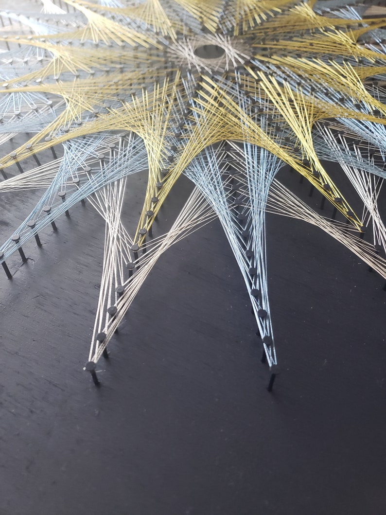 Star String Art Wall Hanging Sacred Geometry Decor Zen Etsy