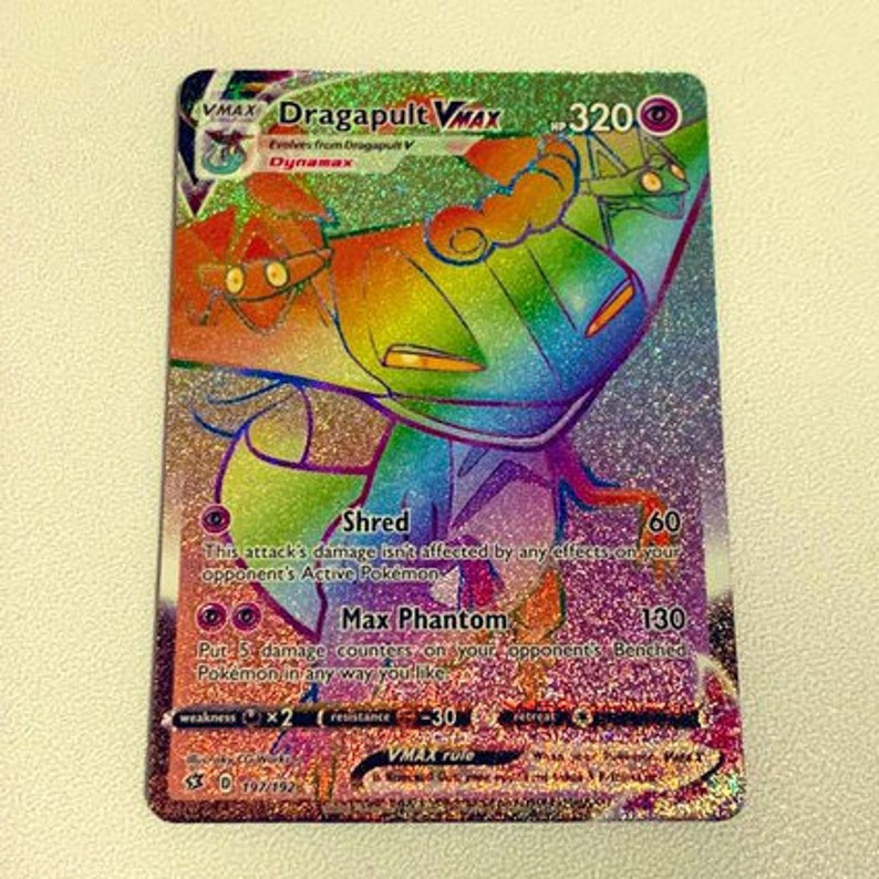 Dragapult Vmax Rainbow Rare Rebel Clash Secret Rare Pokemon | Etsy