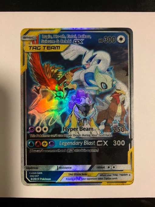 Raikou, Entei & Suicune Legendary Jumbo Pokemon card