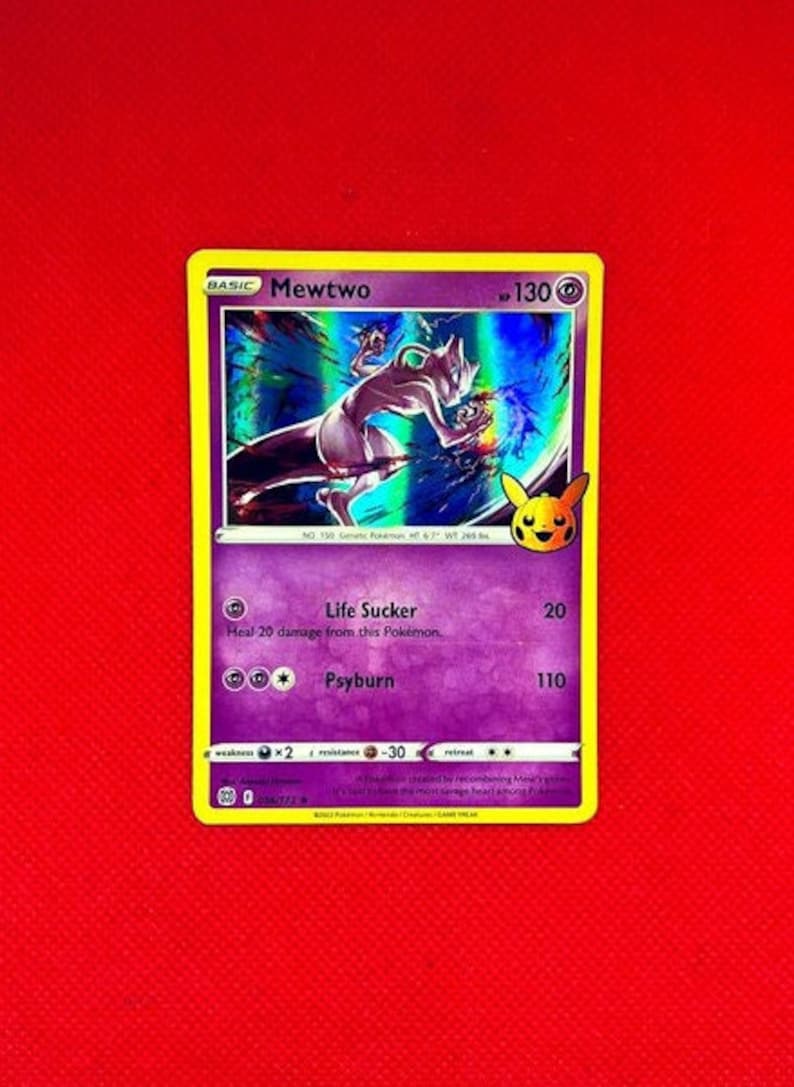 Mewtwo Holo Trick or Trade Pokemon Card 056/172 Etsy