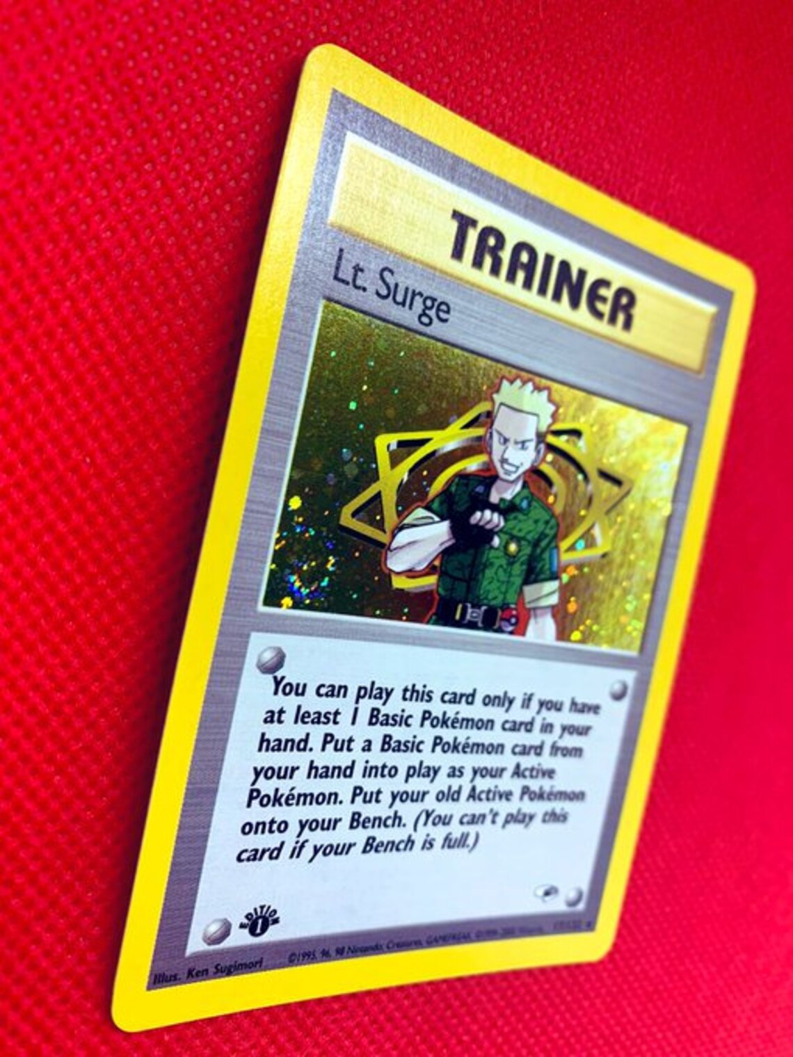 Lt. Surge Trainer 1st EDITION Holo Gym Heroes Pokemon Card | Etsy