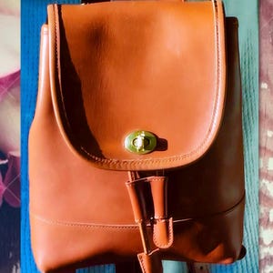 Vintage Coach 9960 British Tan Daypack Mini Backpack - Etsy display picture 1