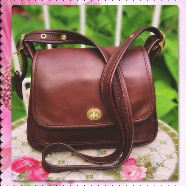 Vintage Mahogany Crossbody Rambler Bag 9061