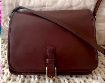 Vintage Coach NYC Mahogany Pouch Bag 9585