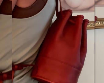 Coach Bixby Red bucket sling bag vintage 9984