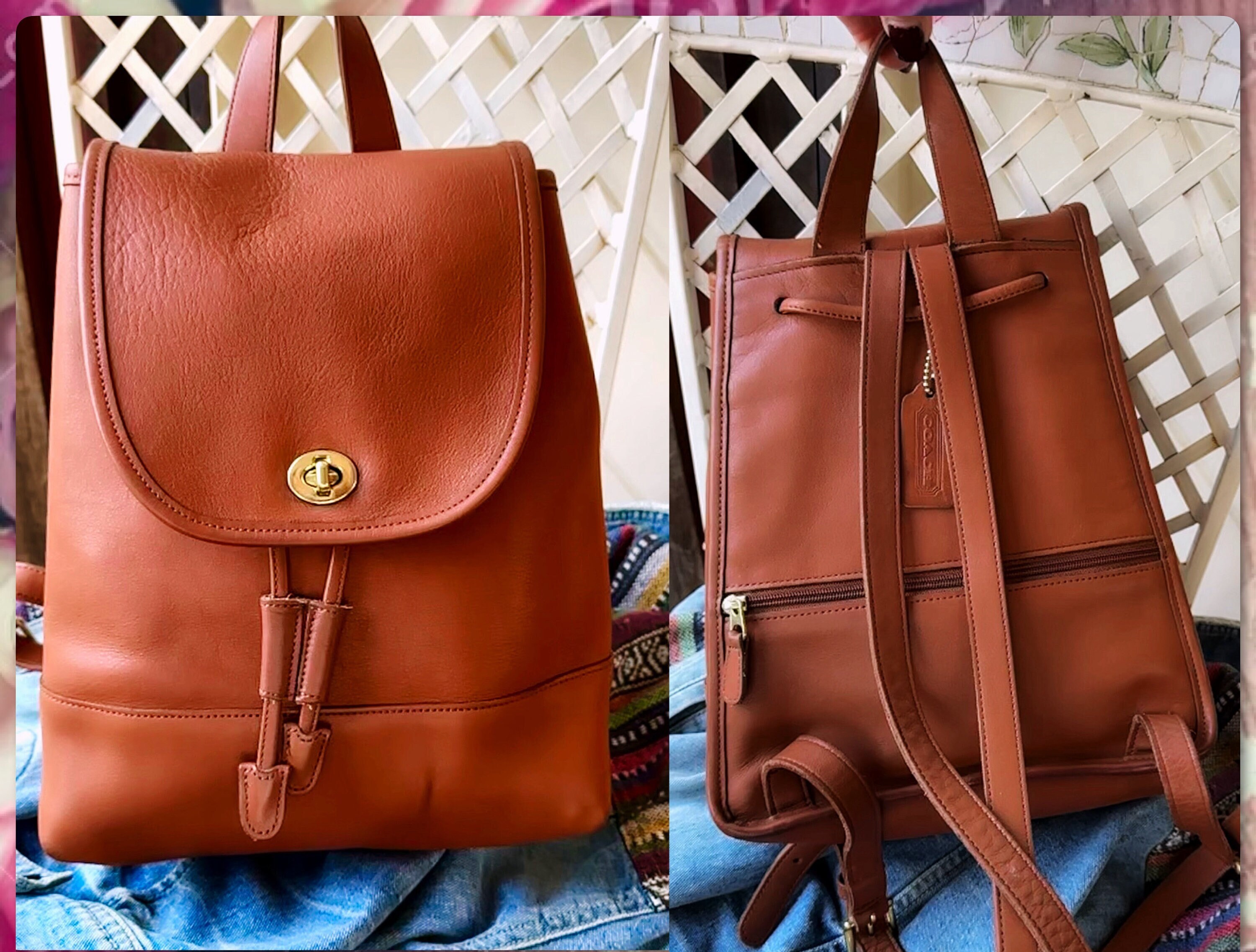 Vintage Coach Large Backpack / Daypack 9791 British Tan - Etsy