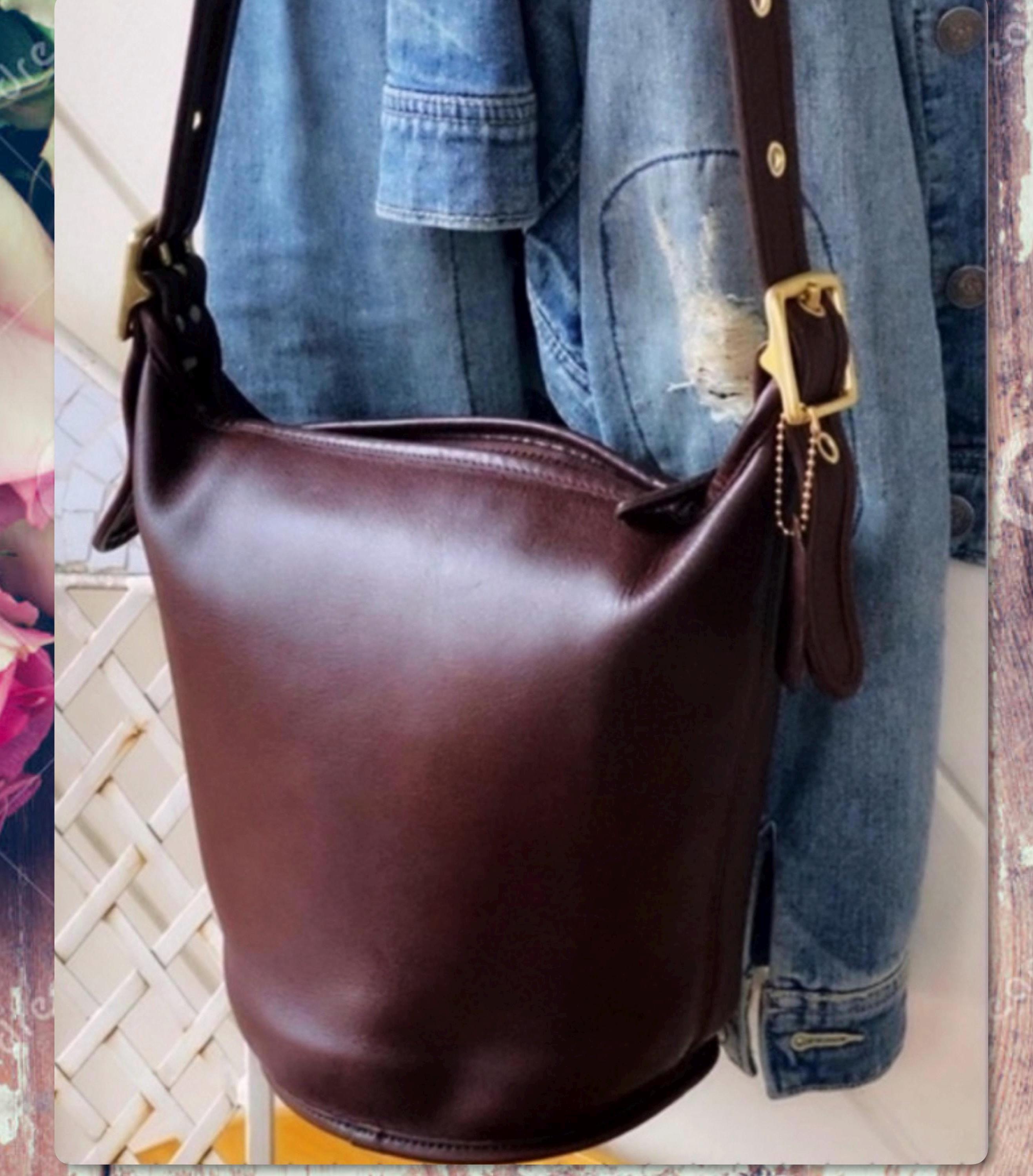 Vintage Coach Helen's Legacy USA Mahogany Hobo / Duffle / Bucket
