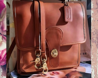 Vintage Coach Station Bag in British Tan  5130