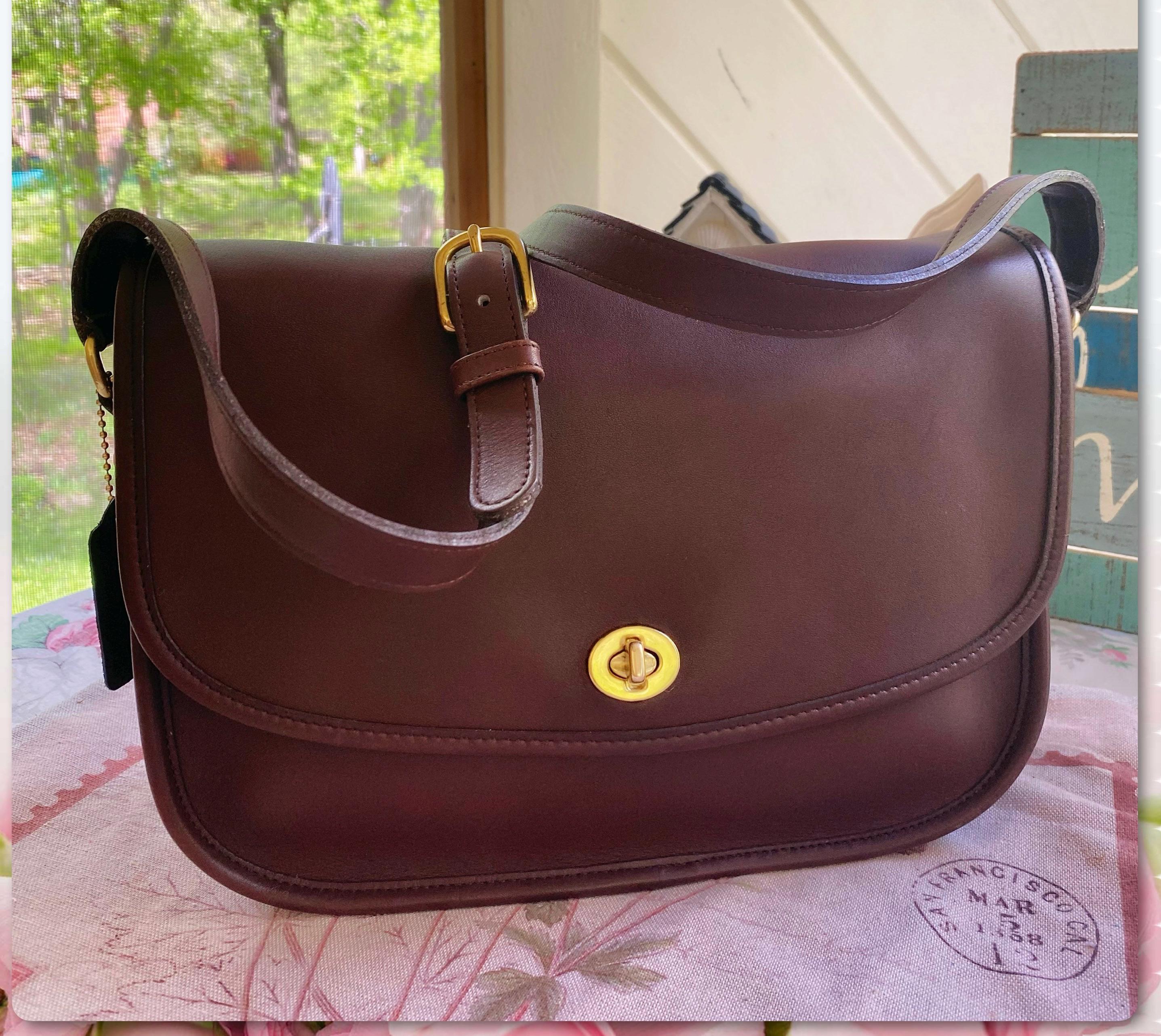 バッグ Vintage Coach City Bag DarkBrown Leather CITY BAG Vintage Coach Mahogany / Brown City Bag 9780 - Etsy
