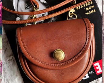 Vintage Coach Mini British Tan Crossbody Belt Bag 9826