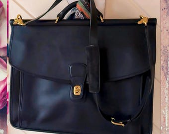 Vintage Coach Beekman Laptop Portfolio Work Bag 5266 made in Italy