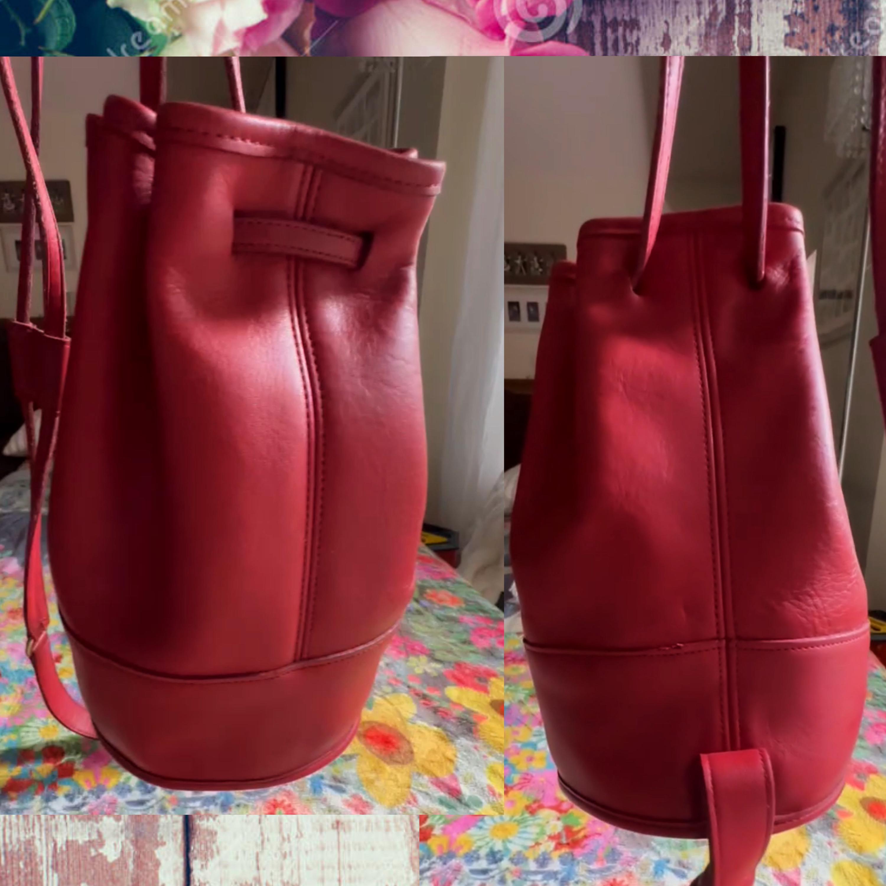Coach Bixby Red Bucket Sling Bag Vintage 9984 - Etsy display picture 1