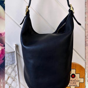 バッグ COACH Vintage Bucket Bag K6U-9085 Black Extremely Rare Made In USA Old Coach 9085 Shoulder Bag Black