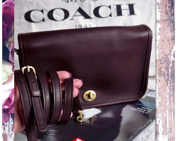 Vintage Coach Penny Crossbody Mahogany Bag 9755 FREE SHIPPING Etsy