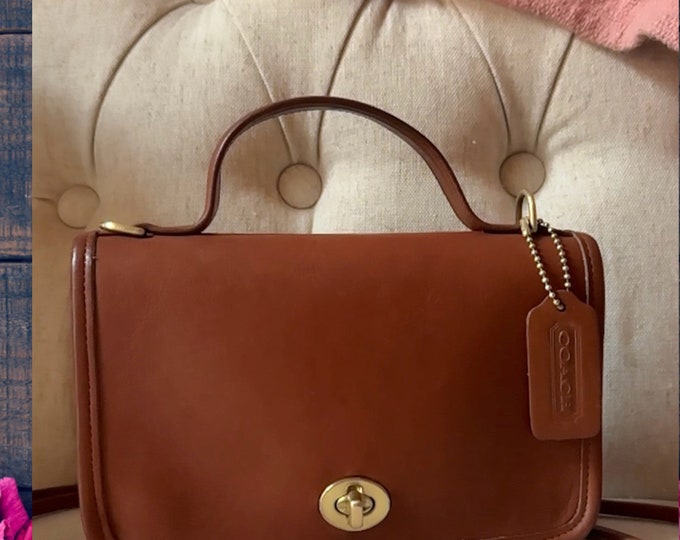 Vintage Coach British Tan Crossbody Casino Bag in British Tan 9924 Etsy