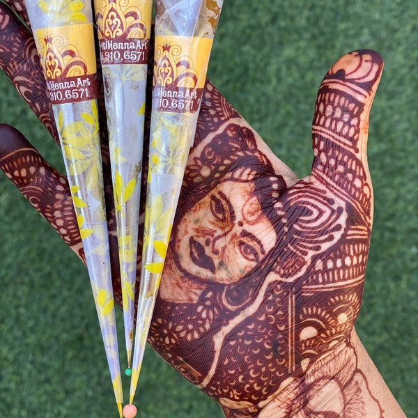 25g Natural Henna Cones. Tint your Eyebrows, Create freckles or even make a design on your body.