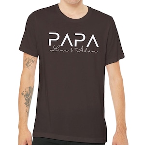 Personalized Dad T-shirt – Father&#39;s Day Gift with First Name – Men&#39;s Family Shirt, Birthday Gift T-shirt | Bella + Canvas 3001