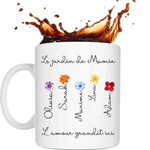 Grandma&#39;s Garden Mug. Personalized Grandma Gift. Personalized Grandma Mug, Personalized Grandma Mug, Grandma Gift Mug. Ceramic Mug
