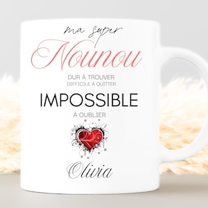 Super Nanny Mug - Original Personalized Gift to Thank My Super Nanny - personalized mug with super nanny name, - nanny mug