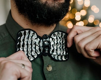 Handmade Bowtie from Upcycled Can Openers - Sustainable Style Statement