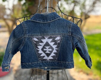 Chaqueta suroeste para niños / 0-3 meses / Chaqueta jean bebé / Niño de campo / Regalo de bebé / Niño rancho / Chaqueta de mezclilla