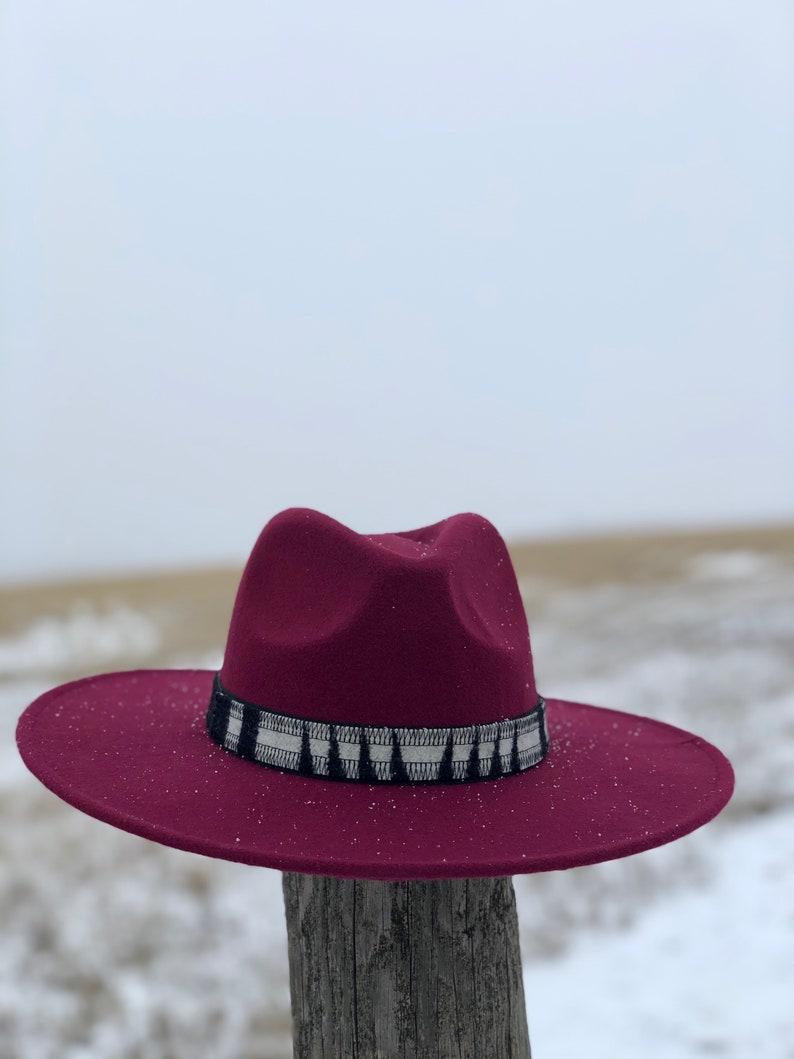Pendleton Wool Hat Band Maroon Hat Womens Hat Custom Etsy