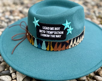 Cappello personalizzato / Cappello di giada / Cappello da donna / Cappello western / Cappello di feltro / Cappello a tesa piatta / Cappello Rancher / Toppe per cappelli