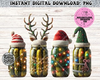 Weihnachtsgurkengläser PNG