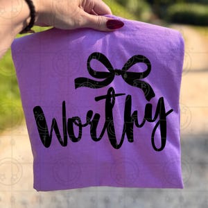 Worthy coquette bow PNG digital download
