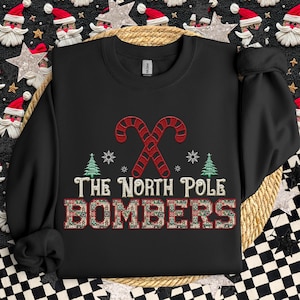 Bombers Christmas themed Mascot PNG Christmas School Spirit, Holiday Mascot, Game day Christmas Festive Faux Embroidery Digital Download
