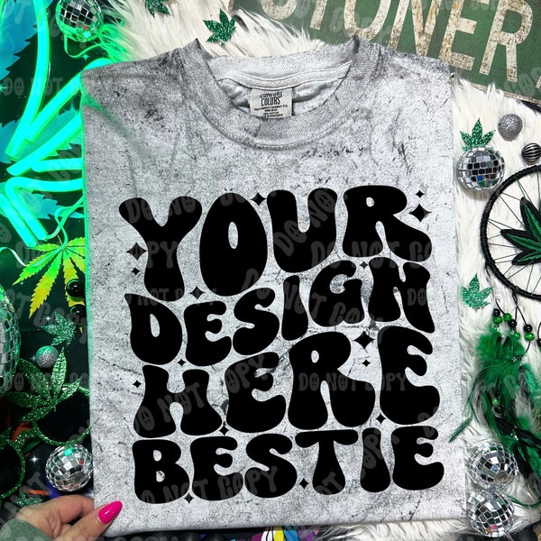 Comfort Colors Colorblast Mockup, CC1745 Smoke, 420 themed, front of shirt, digital mock up