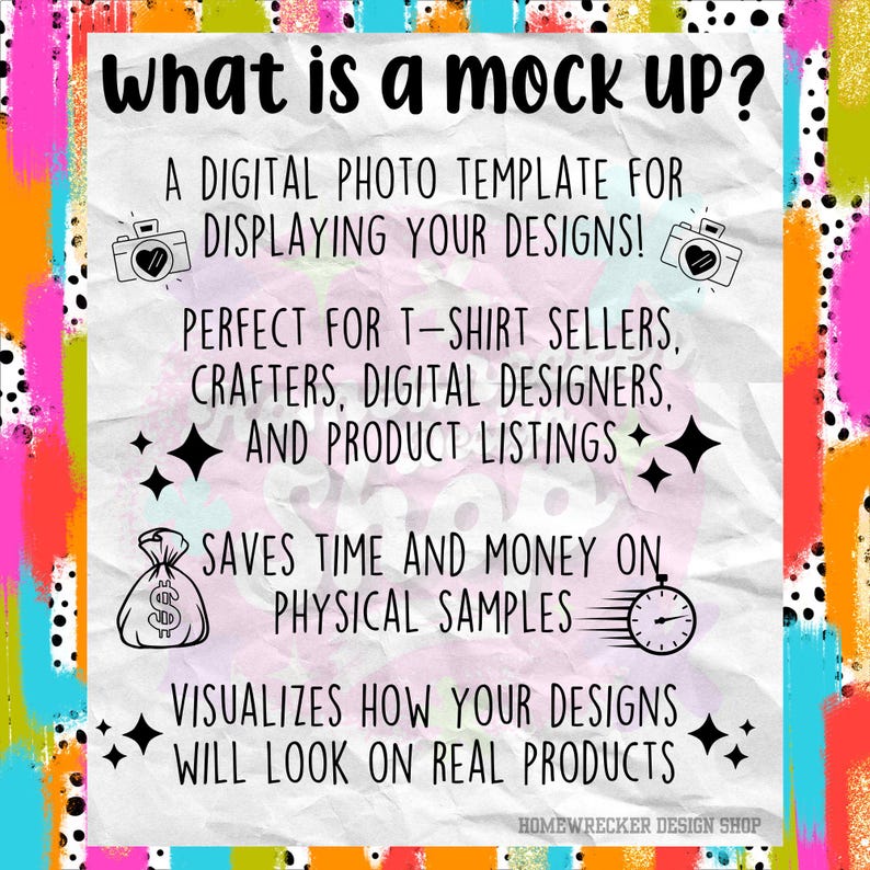 Bundle di mock-up: Comfort Colors Blank Tshirt Mock-up e cappellini da camionista Otto, a tema estivo, anguria, colori vivaci e neon, BUNDLE immagine 2
