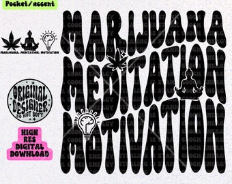 Marijuana meditation motivation PNG