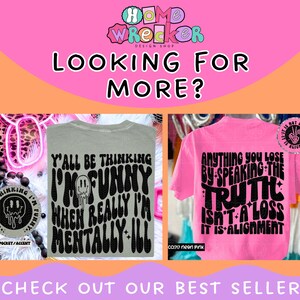 a pink and orange background with the words looking for more? check out our best