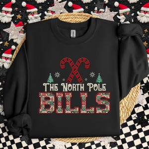 Bills Weihnachten Themen Maskottchen PNG Weihnachten Schulgeist, Urlaub Maskottchen, Spieltag Weihnachtsfest, Faux Stickerei Digital Download