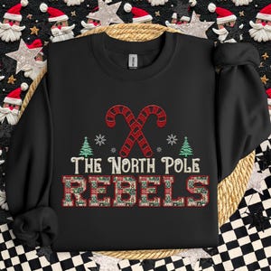 Rebels Christmas themed Mascot PNG Christmas School Spirit, Holiday Mascot, Game day Christmas Festive Faux Embroidery Digital Download