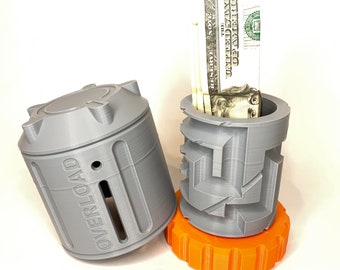 3D Printed OVERLOAD Puzzle - Twist Puzzle Canister Container - Gift Options - Maze Puzzle - 3D Puzzle Box - Twist Container - Made in the US