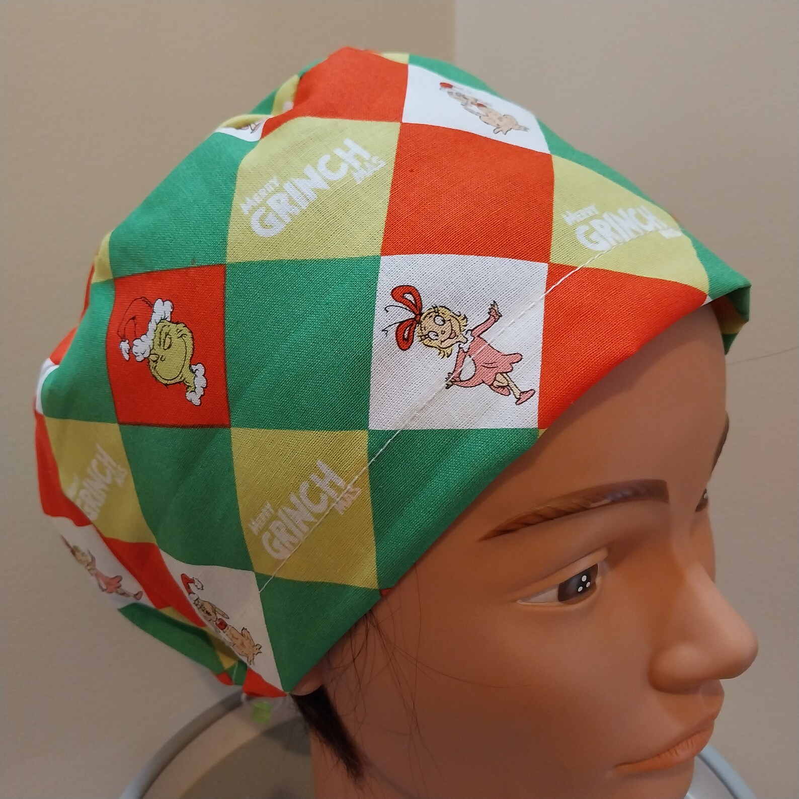 Grinch Christmas Scrub Cap Hat Women's Scrub Hat Long Etsy Australia