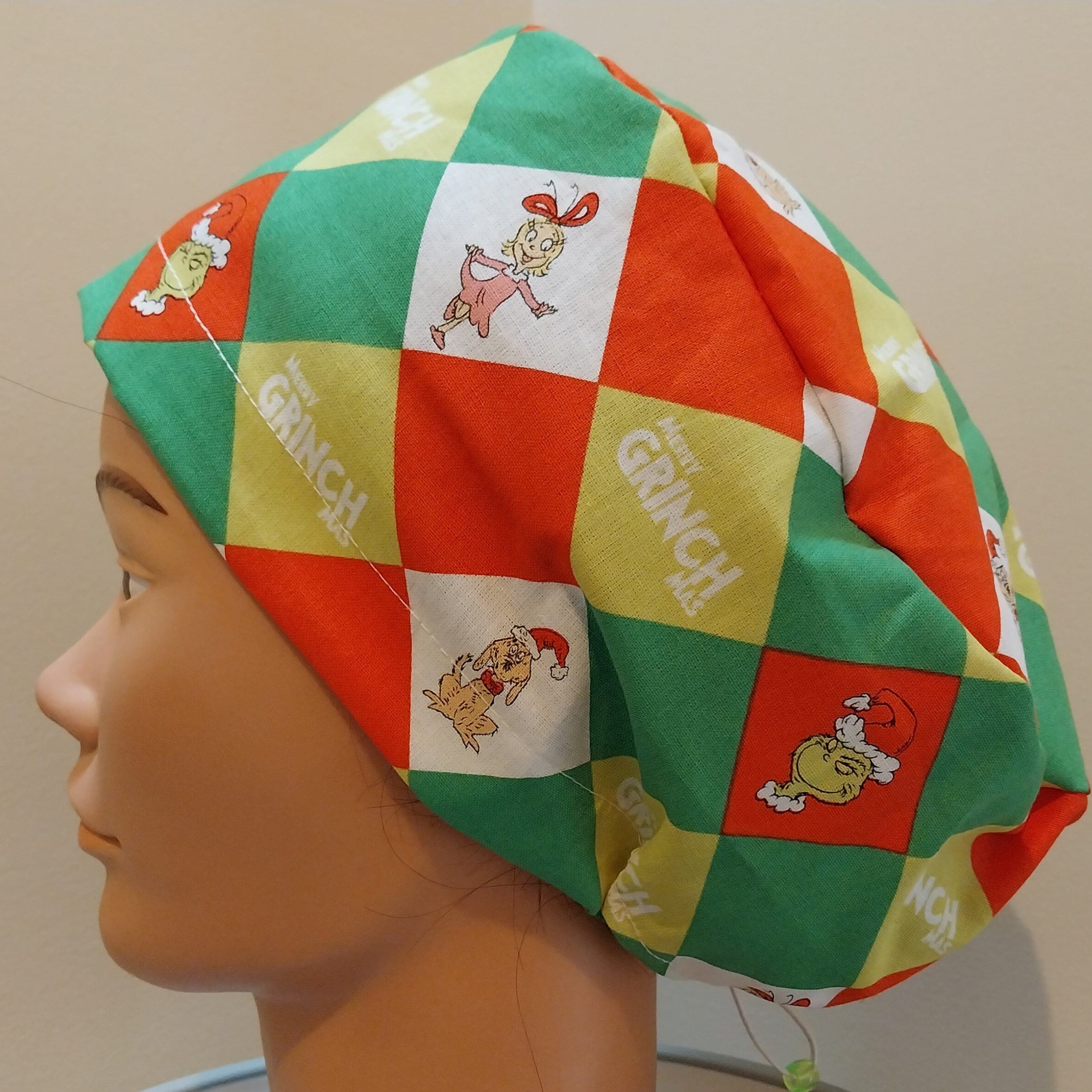 Grinch Christmas Scrub Cap Hat Women's Scrub Hat Long Etsy Australia