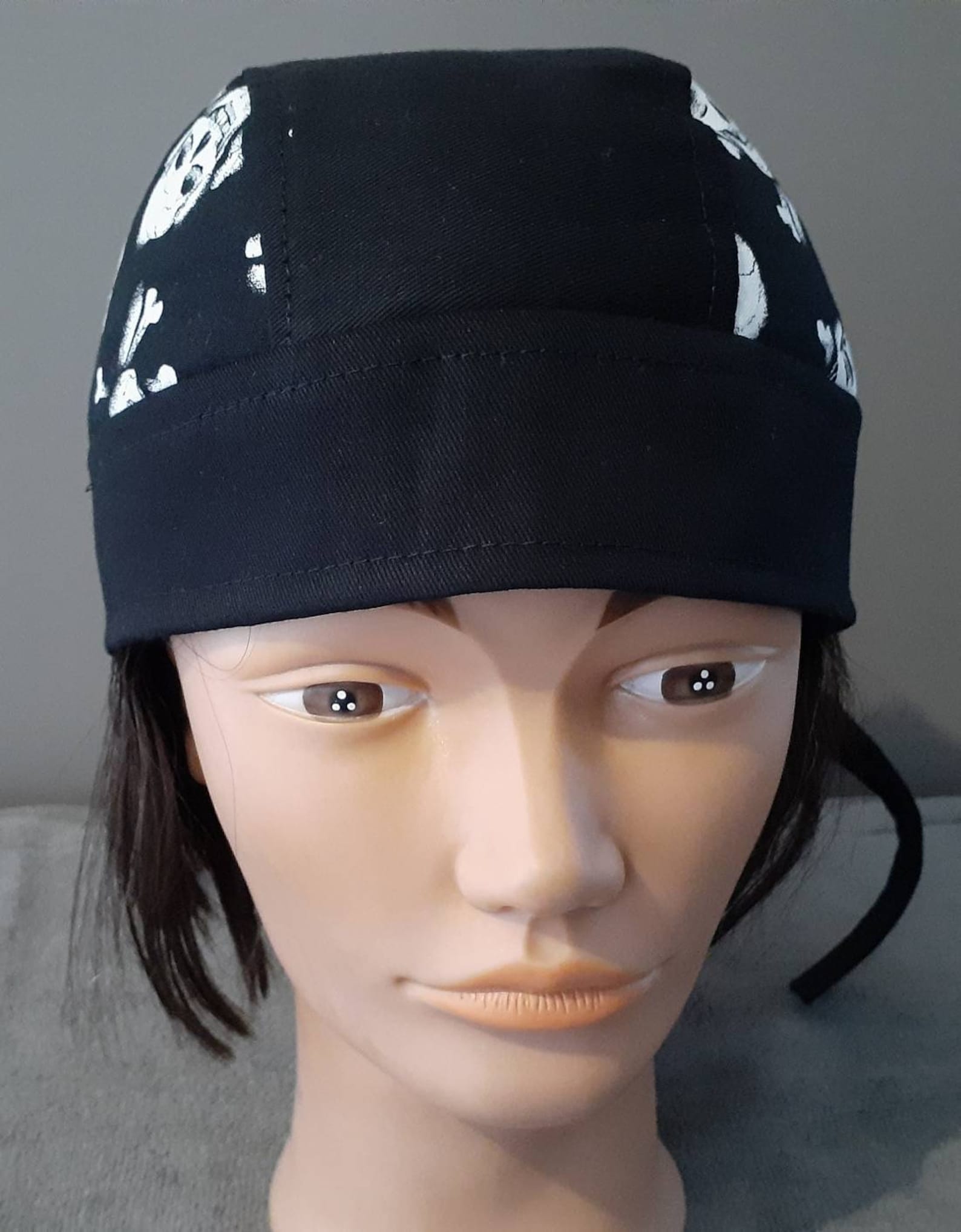 Skulls Print FITTED Bandana Skull CAP Do RAG Head Wrap Etsy