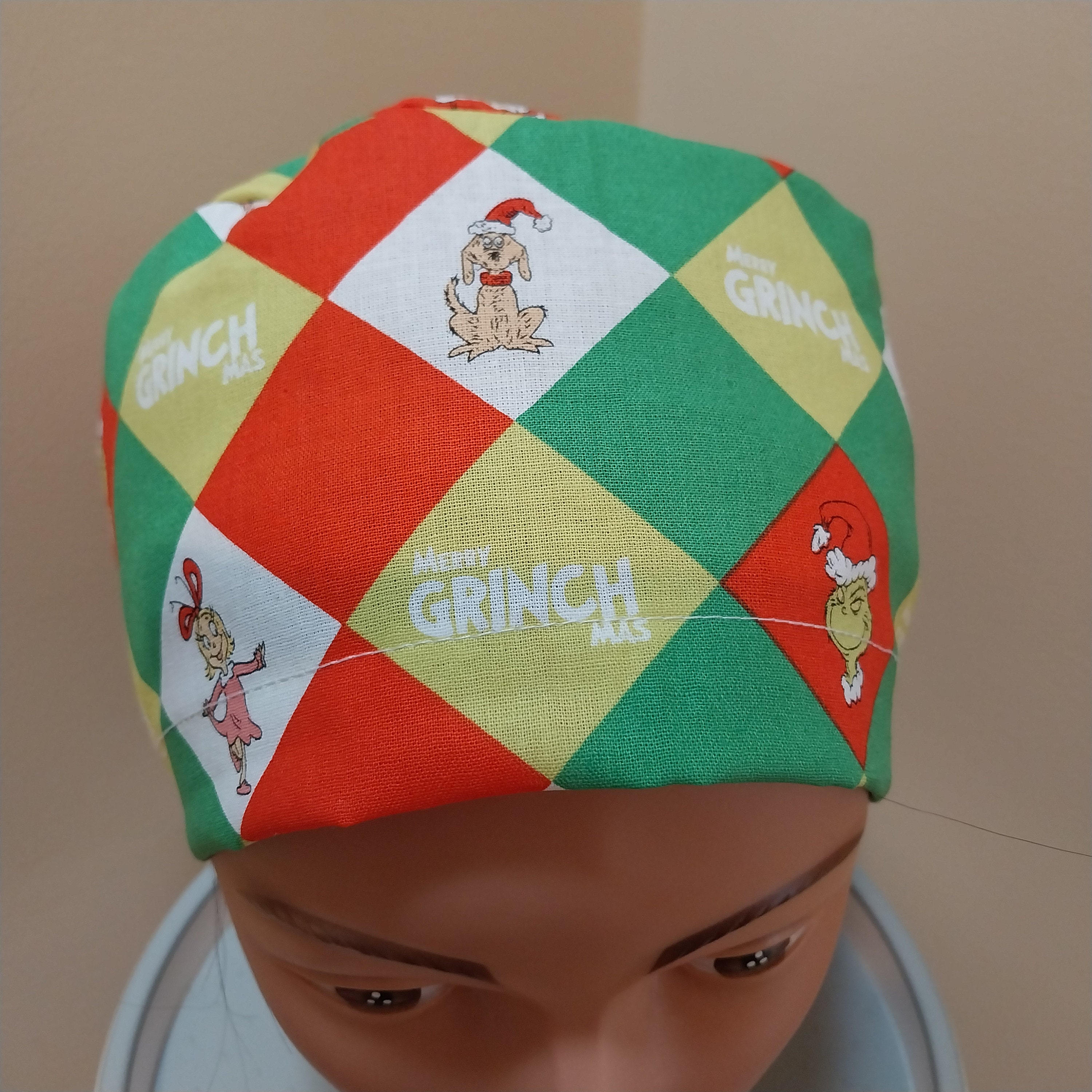 Grinch Christmas Scrub Cap Hat Women's Scrub Hat Long Etsy Australia