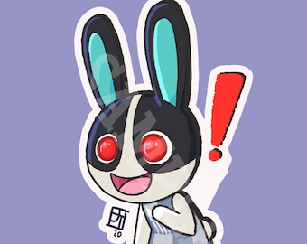 Dotty The Bunny (Animal Crossing) Sticker Design, animal crossing fanart, digital design only