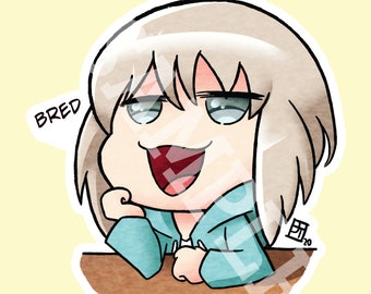 Moca Aoba (BanG Dream!) Sticker Design, anime fanart, digital design only