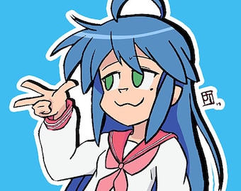 Konata Izumi (Lucky Star) Sticker Design, anime fanart, digital design only
