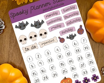 Spooky Planner Sticker Sheet