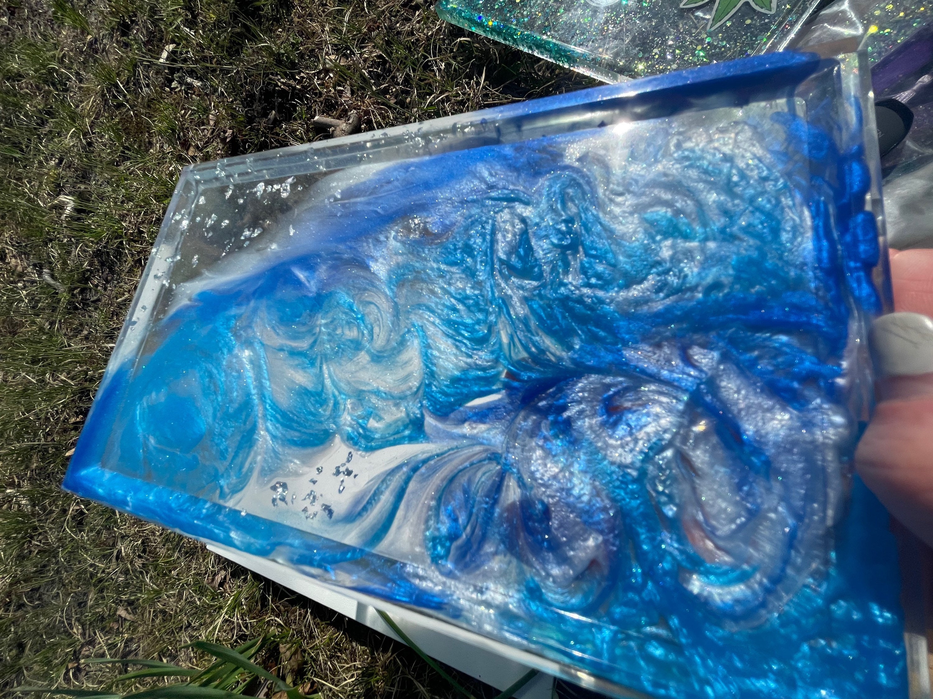 Resin tray/ resin rolling tray / decorative tray Etsy