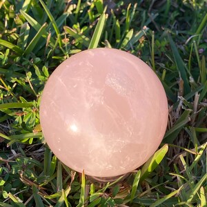 Rose Quartz Sphere, Crystal Ball, Rose Quartz Sphere, Rose Quartz Crystal, Crystal Sphere - 413 GMs
