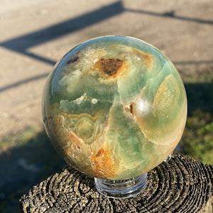 Natural Green Fluorite Sphere Ball - 674 GMs